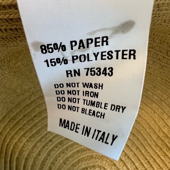 FILIPPO‎ CATARZI Made in Italy Wide Brim Decorative Bow Natural Straw Sun Hat - Picture 9 of 9